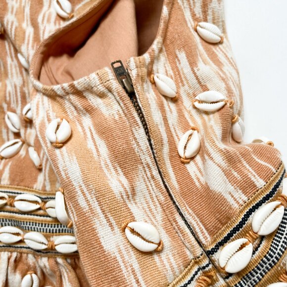 Ulla Johnson Valory Sea Shell Embroidered Ruffled Midi Dress Size 8 - Picture 7 of 13